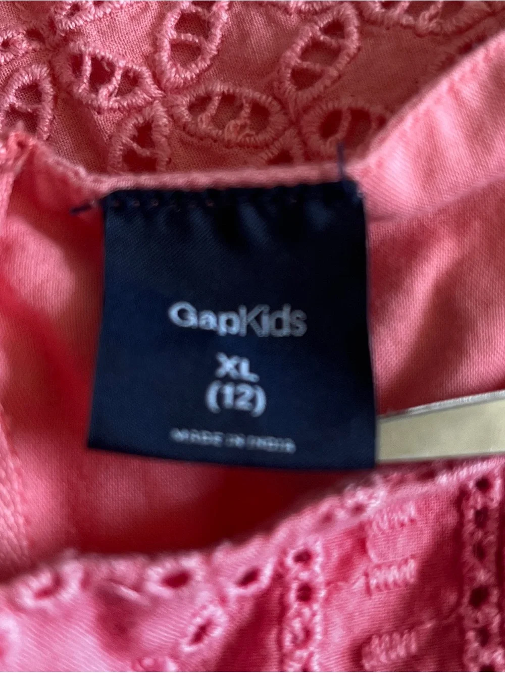 Girls' Gap Kids Pink Eyelet Sleeveless Dress size XL 12